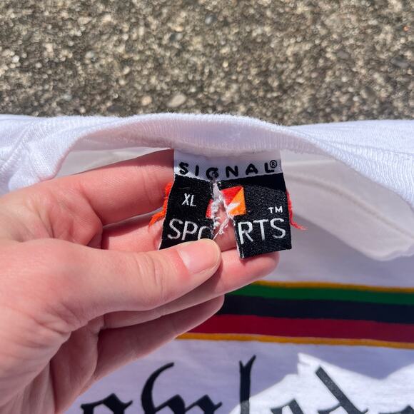 Vintage 90s Short Sleeve Knowledge Is Power T-shirt Size XL - Picture 3 of 4